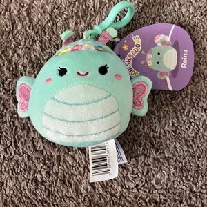 Squishmallow 3.5" Reina Butterfly Flower Crown Spring Easter Plush Clip Keychain